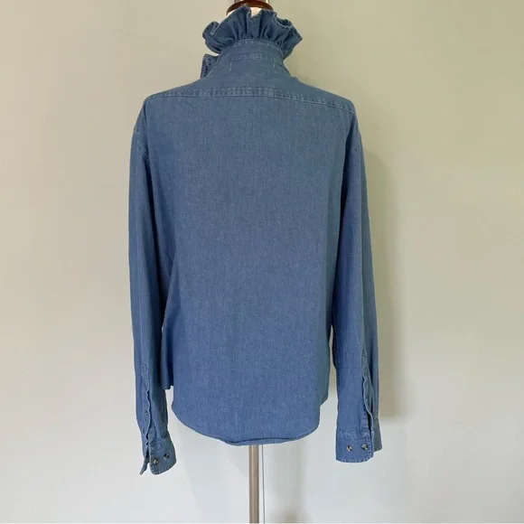 Women's Denim KMJ Shirt Quarantina Style Large - Picture 6 of 16